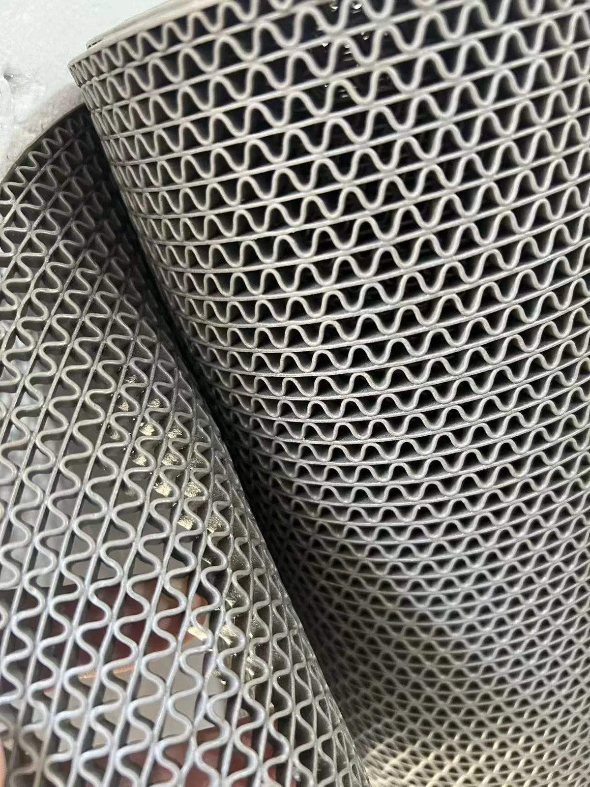 Real close-up of PVC anti-slip mesh mat roll